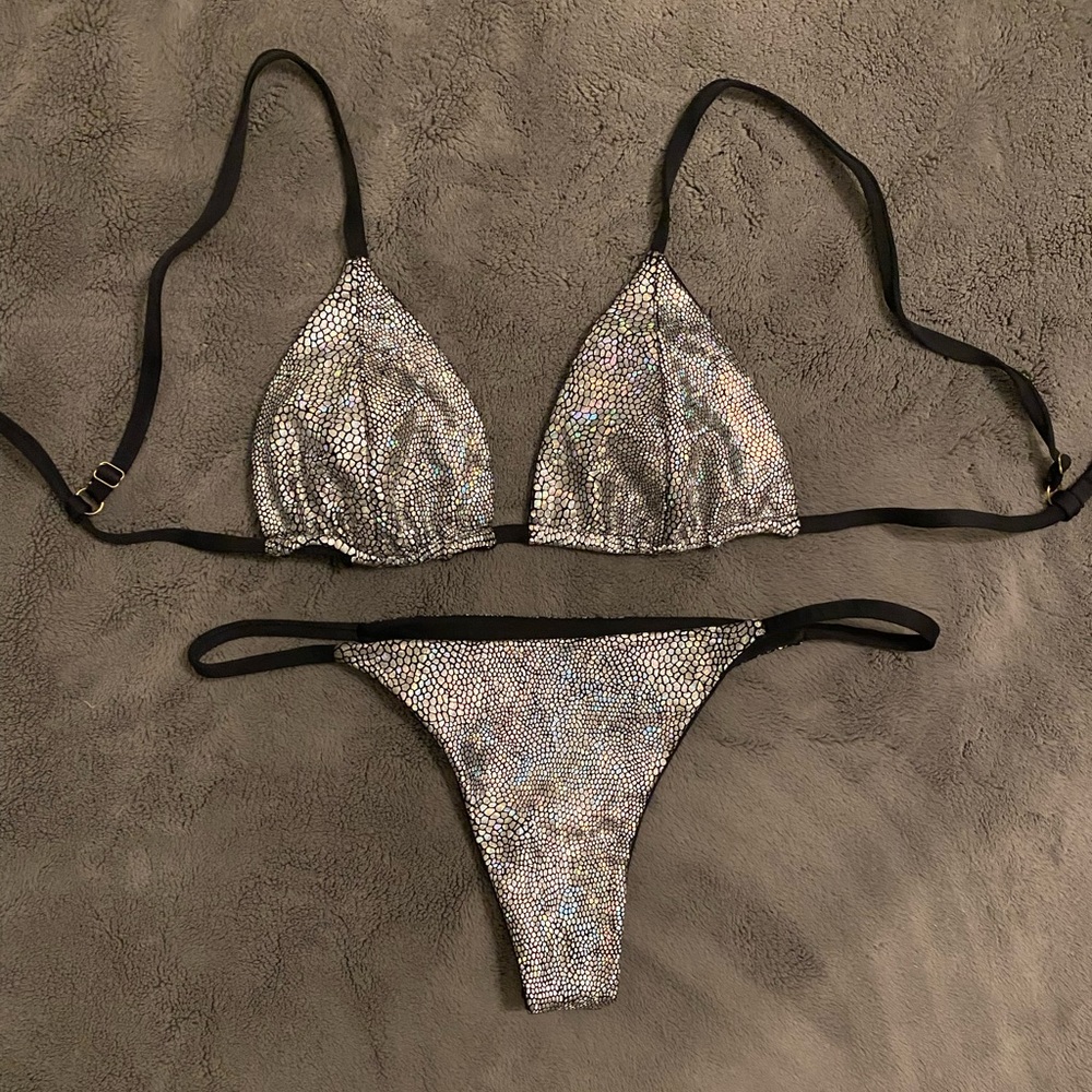 Sparkling Silver Bikini Set